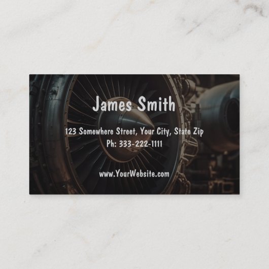 プロフェッショナル航空機整備士サービスカード 名刺 (裏面)