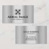 プロフェッショナル航空無人撮影フェイク金属 名刺 (正面/裏面)
