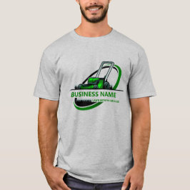 プロフェッショナル芝刈りランドスケープカスタムロゴ Tシャツ