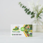 プロフェッショナル芝刈り気に造園 名刺 (スタンド正面)