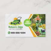 プロフェッショナル芝刈り気に造園 名刺 (正面)