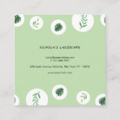 プロフェッショナル芝生と木気に スクエア名刺 (裏面)