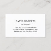 プロフェッショナル芝生気にと造園サービスティール(緑がかった色) 名刺 (裏面)