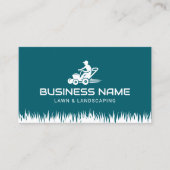 プロフェッショナル芝生気にと造園サービスティール(緑がかった色) 名刺 (正面)