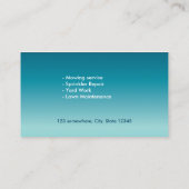 プロフェッショナル芝生気にと造園サービス 名刺 (裏面)