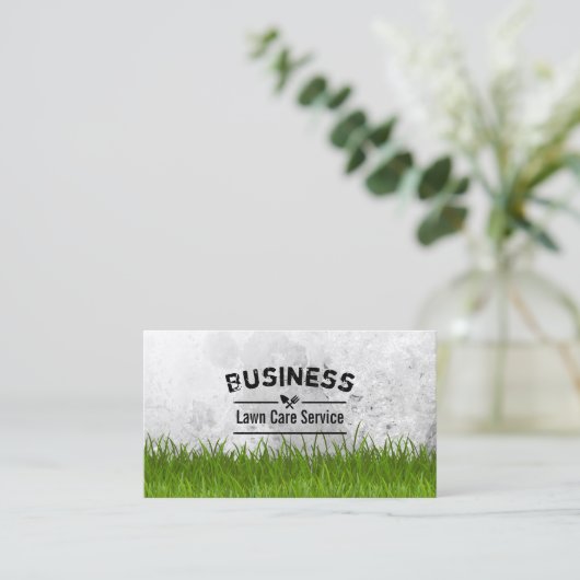 プロフェッショナル芝生気にと造園サービス 名刺 (スタンド正面)