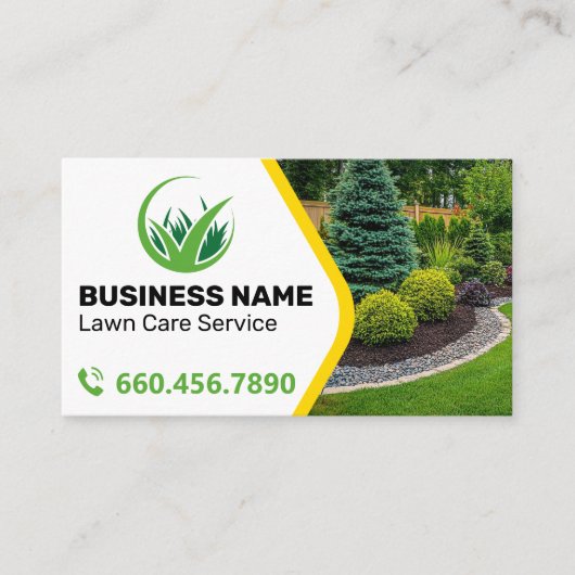 プロフェッショナル芝生気にのカスタマイズ可能なプロモートガーデン 名刺 (正面)