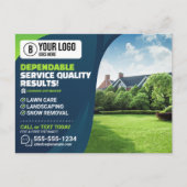 プロフェッショナル芝生気に造園園芸木 ポストカード (正面)