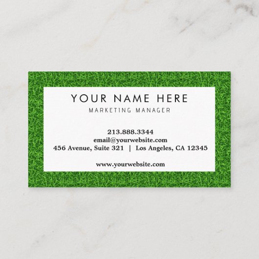 プロフェッショナル芝生気に造園 名刺 (裏面)