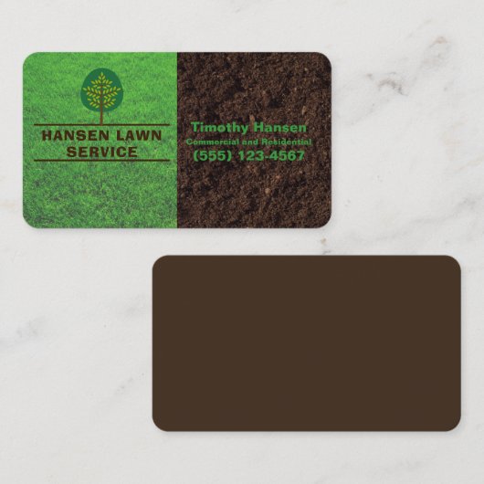 プロフェッショナル草土造園ヤードサービス 名刺 (正面/裏面)