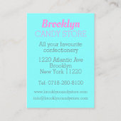 プロフェッショナル菓子菓子屋キャンディストア 名刺 (裏面)