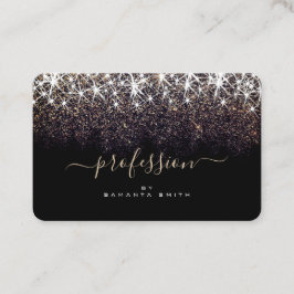 プロフェッショナル蓄光暗金ゴールドグリッター 名刺