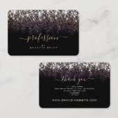 プロフェッショナル蓄光暗金ゴールドグリッター 名刺 (正面/裏面)