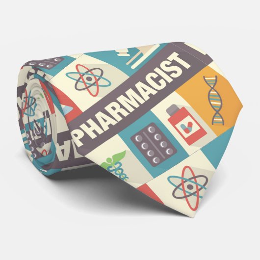 プロフェッショナル薬剤師アイコニック設計 ネクタイ (ロール)