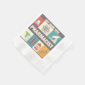 プロフェッショナル薬剤師アイコニック設計 縁ありカクテルナプキン (角)