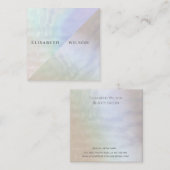 プロフェッショナル虹色エレガント真珠ホログラフィック スクエア名刺 (正面/裏面)