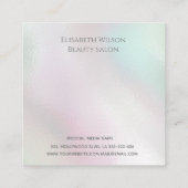 プロフェッショナル虹色エレガント真珠ホログラフィック スクエア名刺 (裏面)