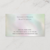 プロフェッショナル虹色エレガント真珠ホログラフィック 名刺 (裏面)