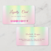 プロフェッショナル虹色ホログラフィックロイヤリティカード ロイヤリティカード (正面/裏面)