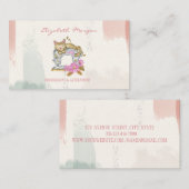 プロフェッショナル裁縫機の猫ブラシストローク 名刺 (正面/裏面)