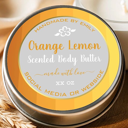 プロフェッショナル製品パッケージラベルOrange Gray ラウンドシール