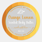 プロフェッショナル製品パッケージラベルOrange Gray ラウンドシール (正面)