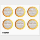 プロフェッショナル製品パッケージラベルOrange Gray ラウンドシール (シート)