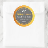 プロフェッショナル製品パッケージラベルOrange Gray ラウンドシール (バッグ)