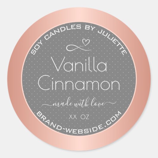 プロフェッショナル製品パッケージングラベルバラ金ゴールド ラウンドシール (正面)