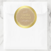 プロフェッショナル製品パッケージングラベル金ゴールドベージュ ラウンドシール (バッグ)