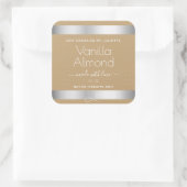 プロフェッショナル製品包装ラベルシルバーベージュ スクエアシール (バッグ)