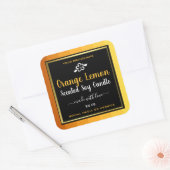 プロフェッショナル製品包装ラベルOrange Black スクエアシール (封筒)