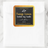 プロフェッショナル製品包装ラベルOrange Black スクエアシール (バッグ)