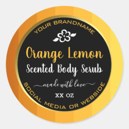 プロフェッショナル製品包装ラベルOrange Black ラウンドシール