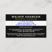 プロフェッショナル認定電気工事士の名刺 名刺 (裏面)