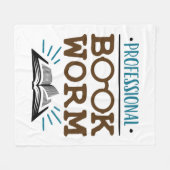 プロフェッショナル読書熱心ブックリーダー フリースブランケット (正面(横))