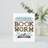 プロフェッショナル読書熱心ブックリーダー ポストカード (スタンド正面)