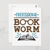 プロフェッショナル読書熱心ブックリーダー ポストカード (正面/裏面)