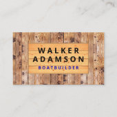 プロフェッショナル請負業者 – 木材に見素朴える 名刺 (正面)