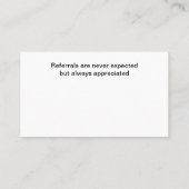 プロフェッショナル財務顧問名刺 名刺 (裏面)