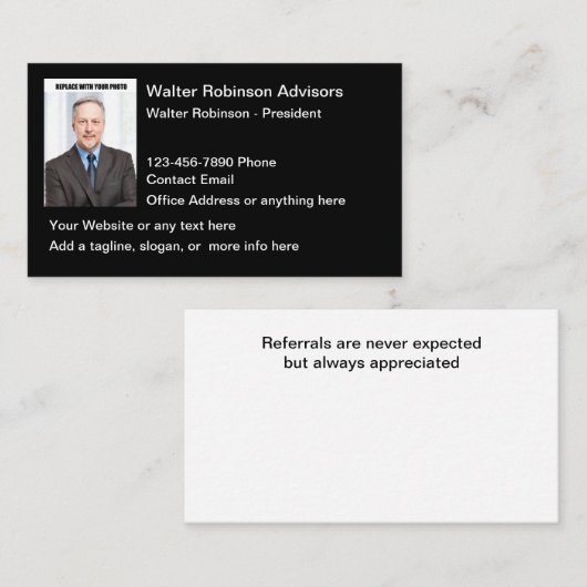 プロフェッショナル財務顧問名刺 名刺 (正面/裏面)