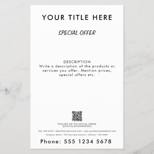 プロフェッショナル販売促進販売QRコード チラシ (正面)