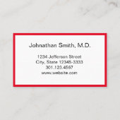 プロフェッショナル赤と白ブライトドクターズ・オフィス 予約カード (裏面)