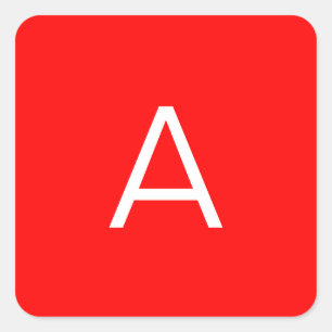 プロフェッショナル赤モノグラムイニシャル文字 スクエアシール