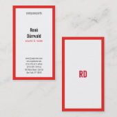 プロフェッショナル赤白色ブラック 名刺 (正面/裏面)