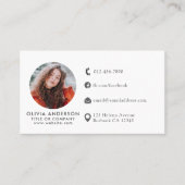 プロフェッショナル赤面とホワイトフォトロゴ事業 名刺 (正面)