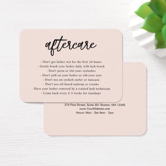 プロフェッショナル赤面ピンクアフターエレガントケアカード (デスク)