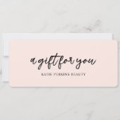 プロフェッショナル赤面ピンクシンプルのギフト証明書 (正面)