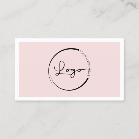 プロフェッショナル赤面ピンクビジネスロゴソーシャルメディア 名刺 (裏面)