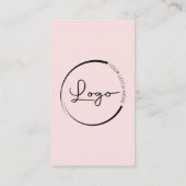 プロフェッショナル赤面ピンクフォトロゴソーシャルメディア 名刺 (裏面)